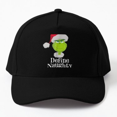 Define Naughty Christmas Funny Baseball Cap Casquette Golf Caps Hat Cap