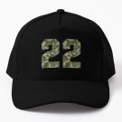 Army Camouflage Number Twenty-two Soldiers Lucky Number 22 Cap Unisex Hat