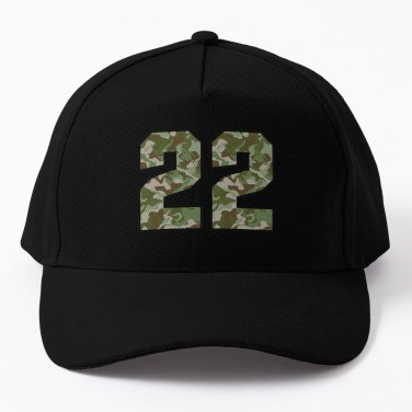Army Camouflage Number Twenty-two Soldiers Lucky Number 22 Cap Unisex Hat