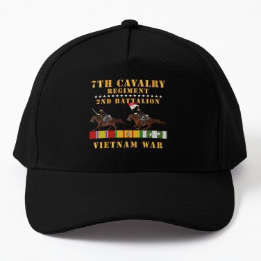 Army 2nd Battalion 7th Cavalry Regiment Vietnam War 2 Cav Riders And Svc X300 Cap Casquette Cap