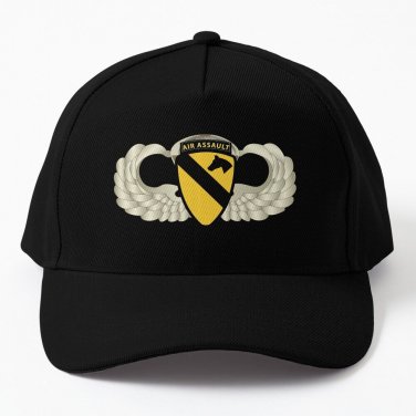 Army -1st Cavalry Div Air Assault w Basic Airborne Badge wo Txt Cap Unisex Hat