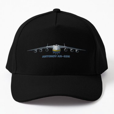 An-225 Antonov Cargo Jet Plane Mriya Front Profile. Baseball Cap Hat Casquette Snapback