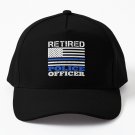American Retired Police Officer Thin Blue Line Flag Retirement Cap Casquette Hat Cap Casquette