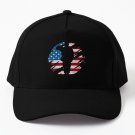 American Flag Saluting Soldier Round Grunge, Proud Soldier Cap Unisex Hat