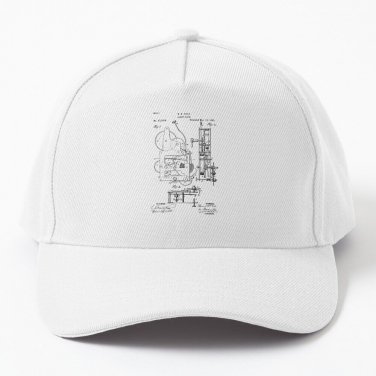 Alarm Clock Patent 1885 Clocks Lover Baseball Cap Casquette Gentleman Hat Black Derby Hat