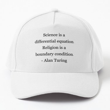 Alan Turing Quote on Religion & Science Baseball Cap Unisex Hat Casquette Snapback