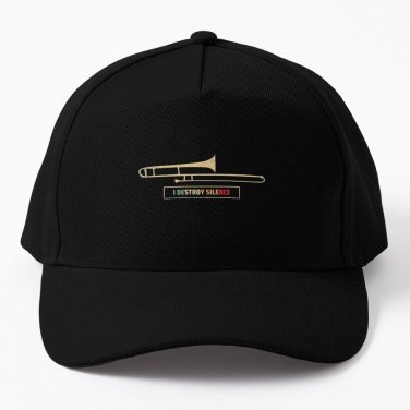 Funny Trombone i Destroy Silence Baseball Cap Casquette Beach Hat Rave Bobble Hat Caps