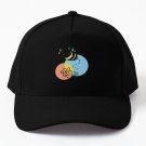 Bee flying on flowers cute cartoon smiling spring bug Baseball Cap Hat Casquette Snapback
