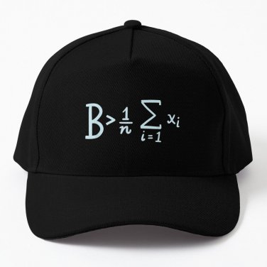Be Greater Than Average TShirt Funny Math Baseball Cap Hat Casquette Snapback