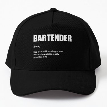 Barkeeper Bartender Funny Definition Baseball Cap Unisex Hat Casquette Snapback
