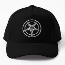 Baphomet Goat Head Inverted Pentagram Occult Satanic Logo Baphomet Occult Black Sigil Cap Hat
