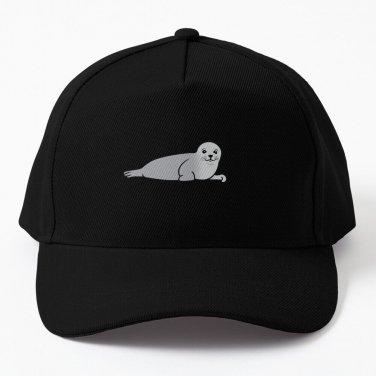 Baby Harp Seal Baseball Cap Casquette Hats Black