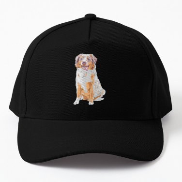 Australian Shepherd Watercolor Baseball Cap Unisex Hat Casquette Snapback