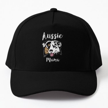 Aussie Mama  Australian Shepherd Mom Baseball Cap Unisex Hat Casquette Snapback