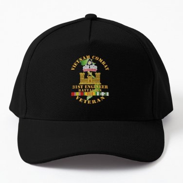 Army Vietnam Combat Veteran w 31st Engineer w Svc Cap Casquette Hat Snapback Cap Cap Casquette Men