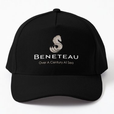 Beneteau Sailboat Logo Baseball Cap Hat Black Czapka Printed Fish