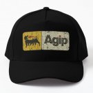 Azienda Generale Italiana Petroli Agip Baseball Cap Hat Czapka Black Casquette