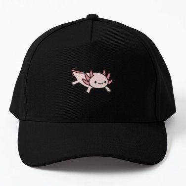 Axolotl Baseball Cap Hat Black Mens Women Snapback Hip Hop Casquette