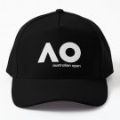 Australian Open Ao Baseball Cap Hat Black Czapka Snapback Printed