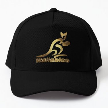 Australia Rugby Wallabies Gold Baseball Cap Hat Casquette Black Snapback