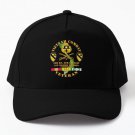 Army Vietnam Combat Cavalry Veteran W Baseball Cap Hat Printed Hip Hop Czapka Black