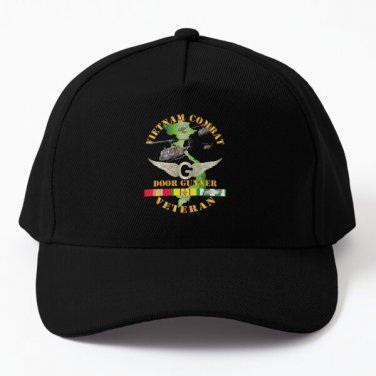Army Vietnam Combat Avn Vet Door Gunne Baseball Cap Hat Printed Czapka Black Snapback
