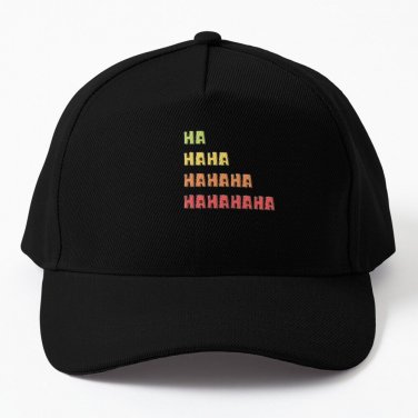 Haha Multicolored Text. Baseball Cap Casquette Hat Outing Beach Hat Thermal Hats