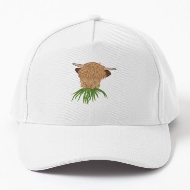 Grazing Baby Highland Cow Baseball Cap Casquette Caps Hat Anime Hat