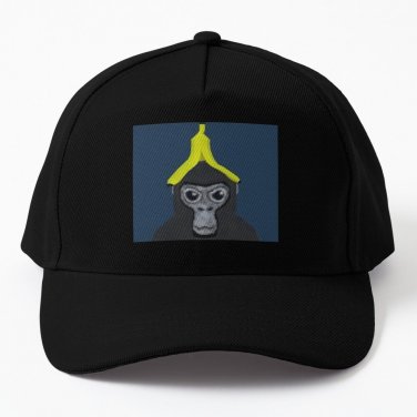 Gorilla Tag Monkey With Banana Baseball Cap Casquette Fluffy Hat Streetwear Hats