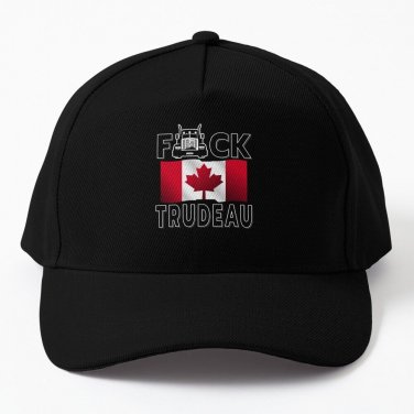 F-Ck Trudeau Save Canada Freedom Convoy Truckers Black Baseball Cap Casquette Dad Hats