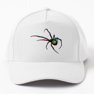 Eyeball Black Widow Green Glitch Baseball Cap Casquette Golf Hatsun Cap Caps Cap