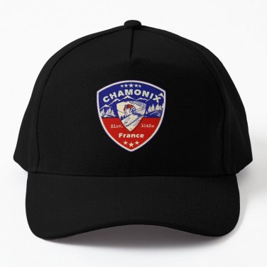 Chamonix France Skiing Ski Mountains Skier Baseball Cap Hat Casquette Snapback