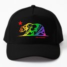 California Republic Bear NCR Cali Gay Pride Rainbow Gradient Flag Cap Unisex Hat