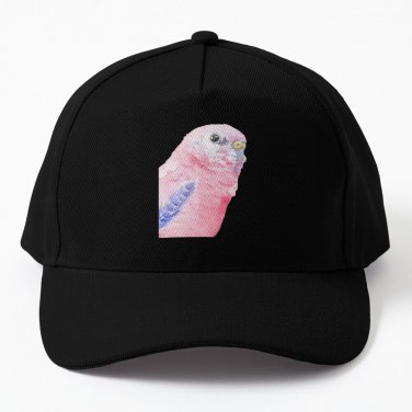Bourke's parrot pink bird watercolor portrait Baseball Cap Hat Casquette Snapback