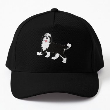 Black and White Bernedoodle Baseball Cap Unisex Hat Casquette Snapback