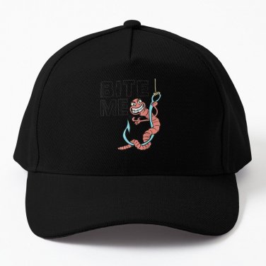 Bite MeWorm on the Hook Baseball Cap Unisex Hat Casquette Snapback