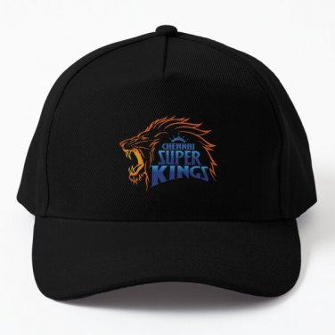 Chennai Super Kings Baseball Cap Hat Printed Black Czapka Fish