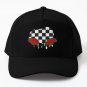 Checkered Drip With Roses Baseball Cap Hat Mens Casquette Snapback Black