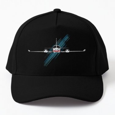 Cessna Twin 414 421 Baseball Cap Hat Casquette Printed Black Czapka