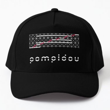 Centre Pompidou Modern Art Museum Baseball Cap Hat Snapback Casquette Black