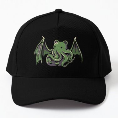 Cathulhu Baseball Cap Hat Snapback Casquette Hip Hop Black