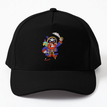 Cartoon Pirate With Peg Leg Parrot Baseball Cap Hat Casquette Snapback