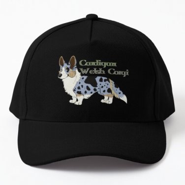Cardigan Welsh Corgi Blue Merle Brind Baseball Cap Hat Casquette
