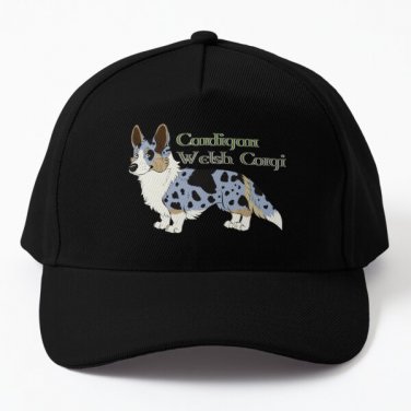 Cardigan Welsh Corgi Blue Merle Brind Baseball Cap Hat Casquette Snapback