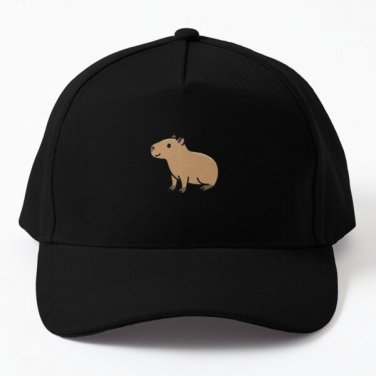 Capybara Baseball Cap Hat Casquette Black Mens