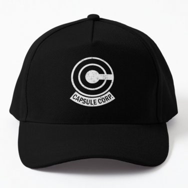 Capsule Corp Retro Logo Baseball Cap Hat Casquette Mens Black
