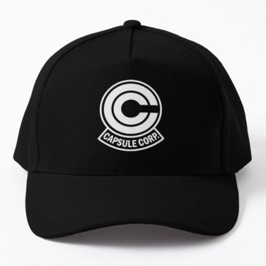 Capsule Corp Logo Baseball Cap Hat Casquette Black