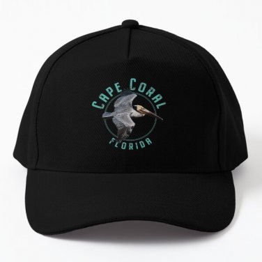 Cape Coral Florida Pelican Design Baseball Cap Hat Hip Hop Snapback
