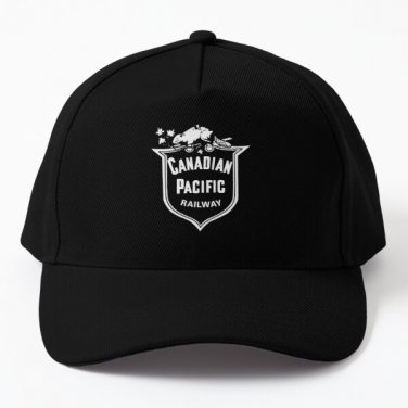 Canadian Pacific Railway 1886 Logo Baseball Cap Hat Black Snapback Mens Casquette Women