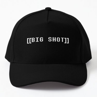Big Shot Baseball Cap Hat Black Casquette Printed